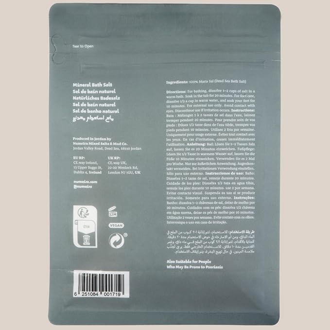 Dead Sea Salts for Soaking Relaxing Sea Salt Bath Soak for Body Rejuvenation - Natural Mineral Salts - Coarse Dead Sea Salt Unscented Bath Salts for Women & Men (2.2 lb)-BrightBean Baby