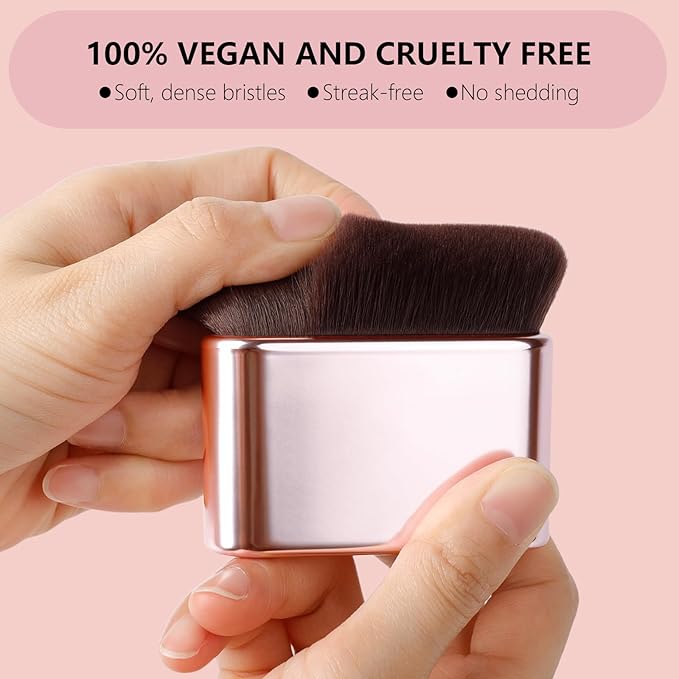 docolor Self Tanner Brush Body Makeup Brush for Flawless Face and Body Makeup, Sunless Tanner Blending Brush Body Brush for Self Tanner, Bronzer, Foundation, Vegan & Cruelty Free-BrightBean Baby