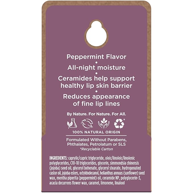 Burt's Bees Overnight Intensive Lip Treatment, 0.25 oz - Moisturizing, Restorative, Reduces Fine Lines, Vitamin E, Ceramides Oils, Leaping Bunny Certified, Compact Jar-BrightBean Baby