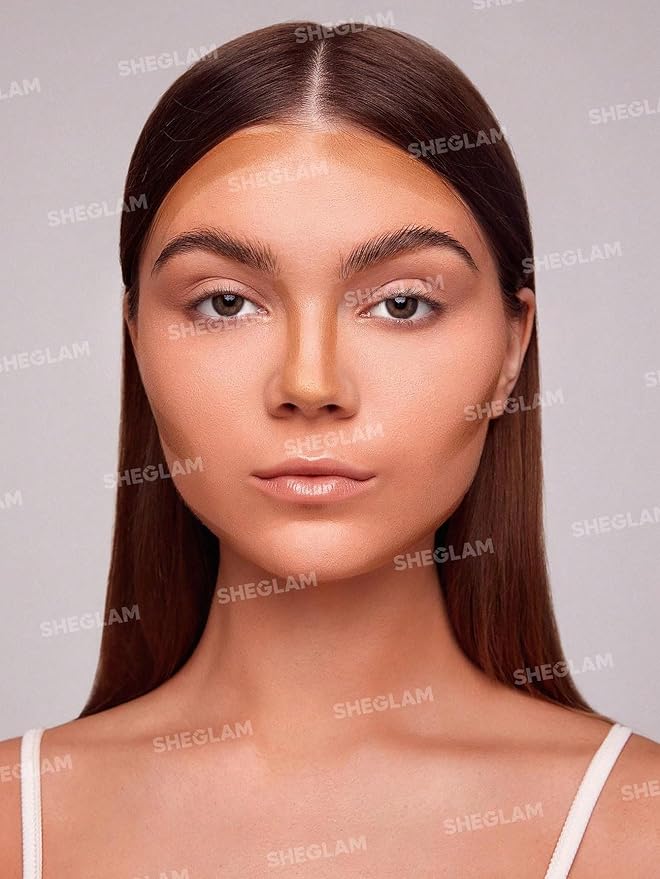 SHEGLAM Snatch 'n' Define Cream Contour Stick Long Lasting Highly Pigmented Sweat Proof Face Bronzer Makeup - Warm Honey-BrightBean Baby