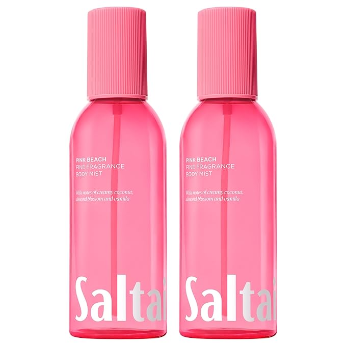 Saltair Body Mist 2 Pack - Fine Fragrance, Lightweight Body Spray Mist with Pink Beach Scent. Long Lasting Perfume Mist. 2x 8oz Bottles-BrightBean Baby