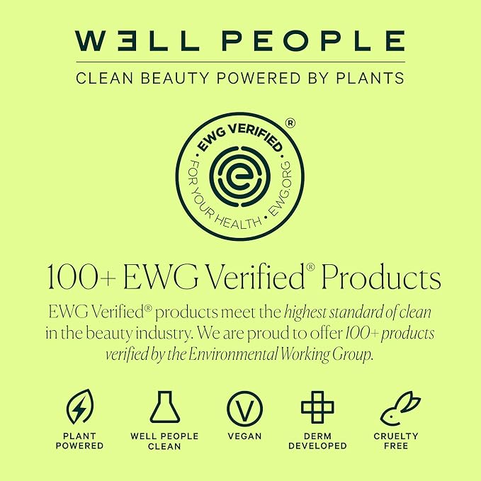Well People Bio Powder Foundation, Lightweight & Hydrating Foundation For Perfecting & Smoothing Skin, Semi-Matte Finish, Vegan & Cruelty-free, 3W-BrightBean Baby