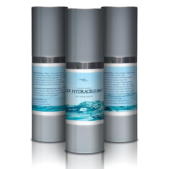 2x Hydracellum Serum - Hydrating Anti Aging Eye Serum - 2 Month Supply - Infused Vitamin C Serum with Alpha Hydroxy Acid to Improve Wrinkles, Dark Circles, & Eye Bags - Nourish, Exfoliate, Moisturize-BrightBean Baby