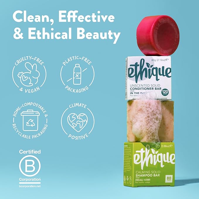 Ethique St Clements -Clarifying Solid Shampoo Bar for Oily Hair - Vegan, Eco-Friendly, Plastic-Free, Cruelty-Free, 3.88 oz (Pack of 1)-BrightBean Baby