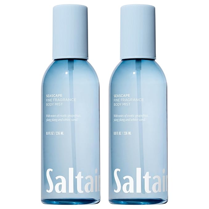 Saltair Body Mist 2 Pack - Fine Fragrance, Lightweight Body Spray Mist with Seascape Scent. Long Lasting Perfume Mist. 2x 8oz Bottles-BrightBean Baby
