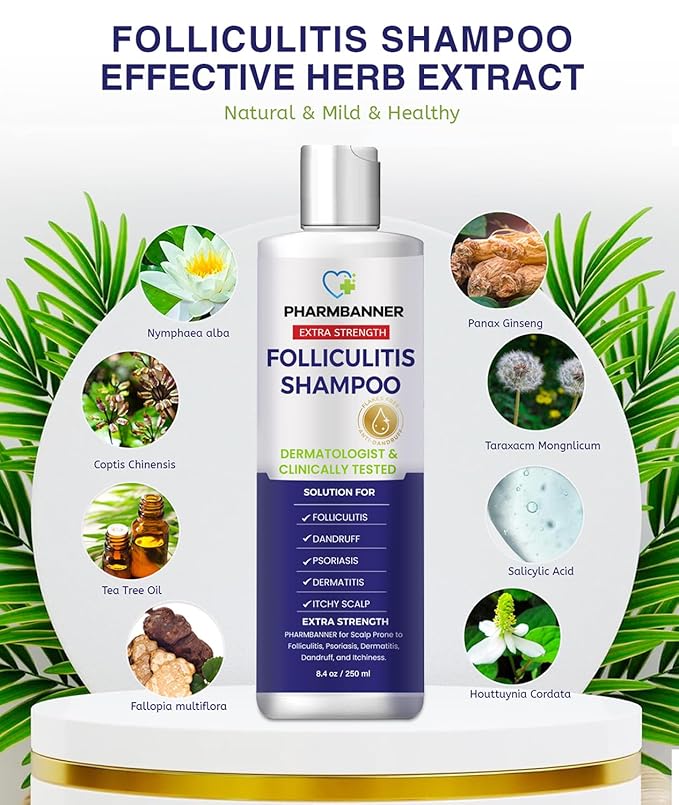 Anti-Fungal Shampoo for Itchy, Dry Scalp – Supports Scalp Health, Helps with Folliculitis, Seborrheic Dermatitis & Scalp Flaking-2 Pack-BrightBean Baby