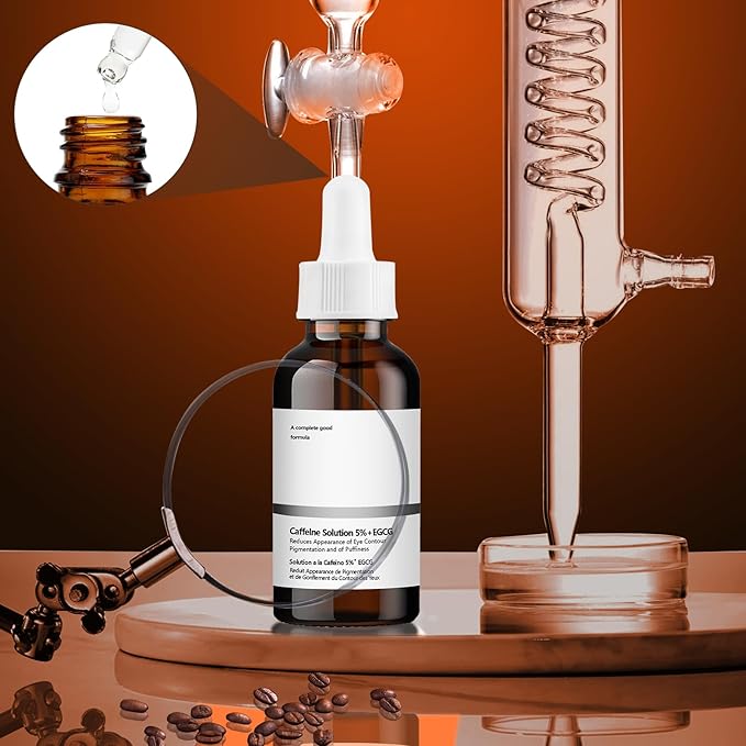 Caffeine Solution 5% + EGCG Eye Serum, 30ML Moisturizing Caffeine Eye Serum, Targets Dark Circles & Puffiness, Smooths Fine Lines-BrightBean Baby