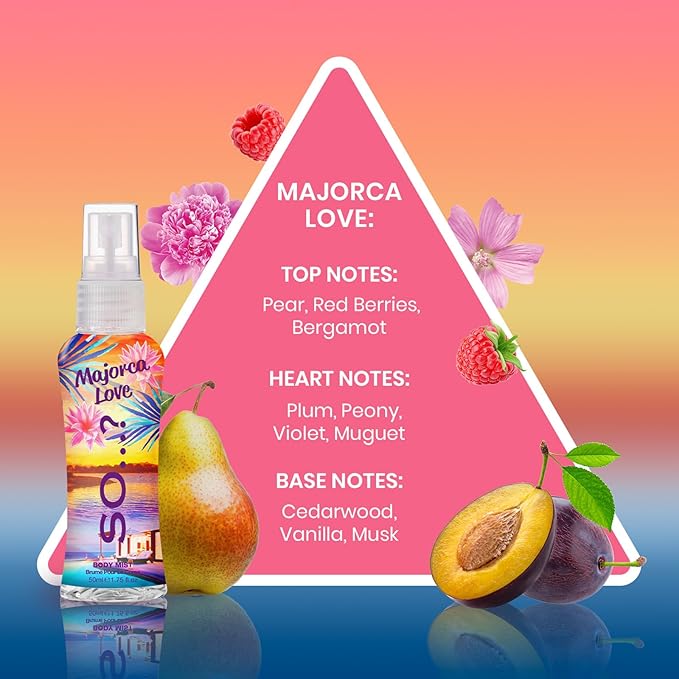 So...? Escapes Body Mist Gift Set - Perfumes for Women - Everyday Body Spray - Vegan, Cruelty-Free - Fragrance Gifts - 4 pcs (Pack of 2)-BrightBean Baby
