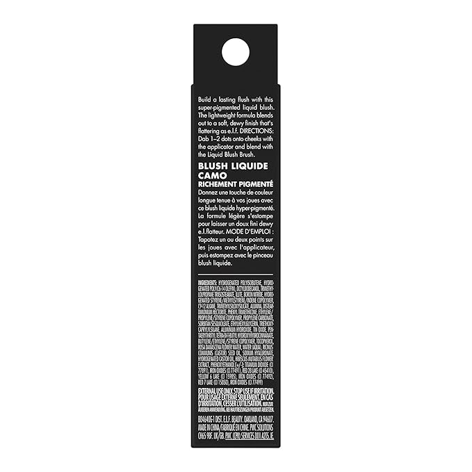 e.l.f. Camo Liquid Blush, Long-lasting Liquid Blush For High-pigment Color, Creates A Soft, Dewy Finish, Vegan & Cruelty-free, Cheeky Lychee-BrightBean Baby
