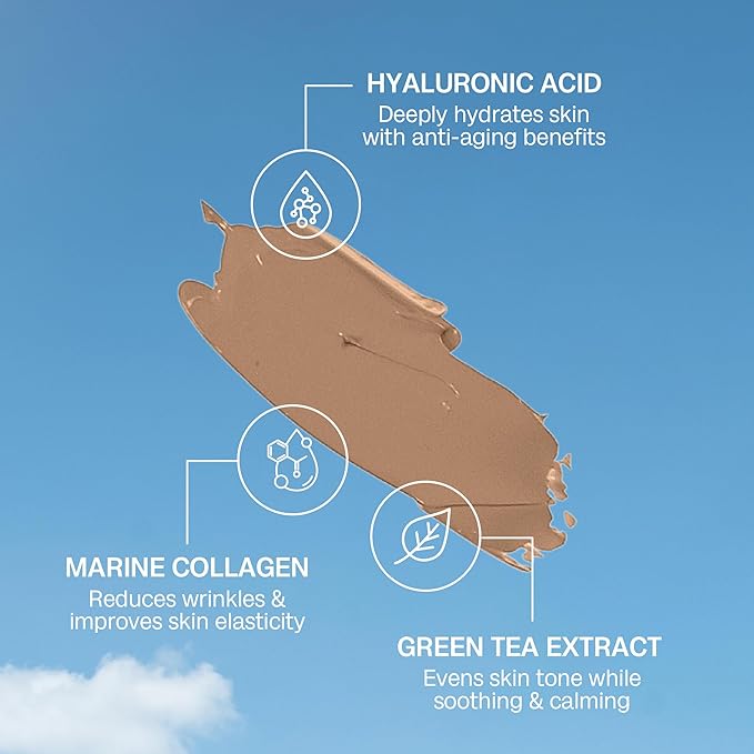 Bali Body BB Cream SPF15 - Tan Shade | Tinted Sheer Face Cream with Hyaluronic Acid & Marine Collagen | Paraben Free, For All Skin Types | Vegan, Cruelty Free Australian Made (35 ml/1.2 fl oz)-BrightBean Baby