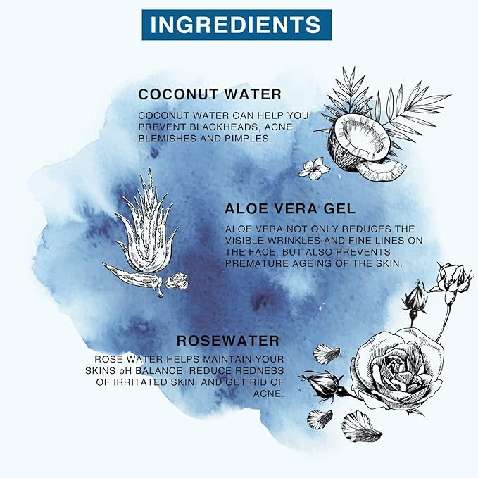 | Face & Body Mist Spray - Hydrating Coconut Water With Moisturizing Hyaluronic Acid | Instant Cooling, Conditoning, Hydrating | 8 FL OZ-BrightBean Baby