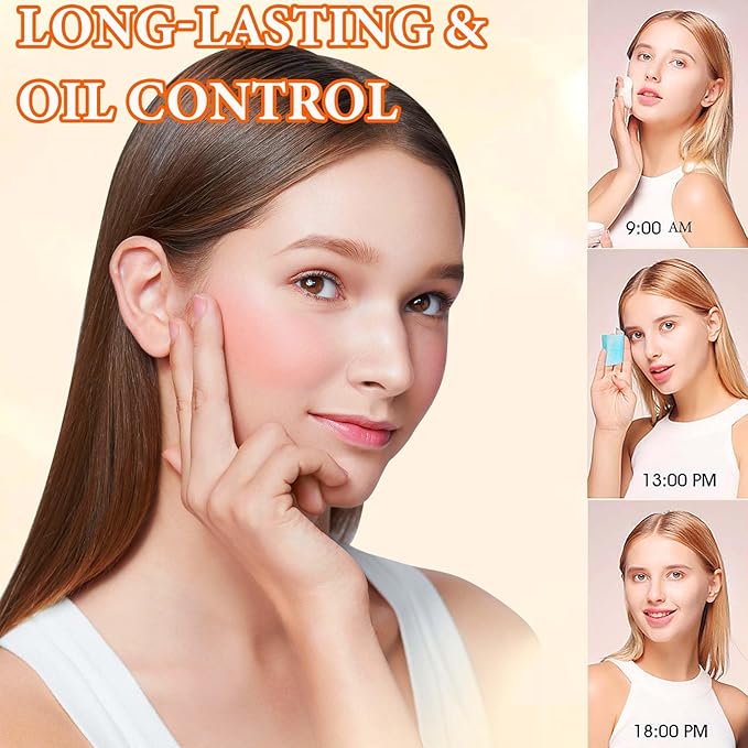 Oil Control Loose Face Powder,Translucent Setting Powder With a Powder Puff Long Lasting Makeup Covering Blemishes Brightens Skin Tone,Natural Matte Loose Powder for Women(2)-BrightBean Baby