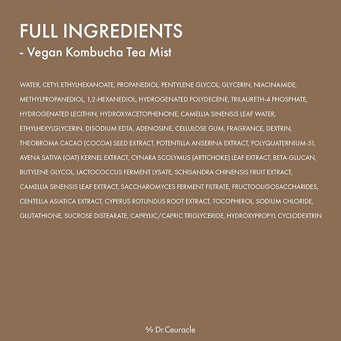 Dr.Ceuracle Vegan Kombucha Tea Mist - Hydrating Face Mist, Portable Milky Spray Serum, Korean Skincare (80 ml / 2.70 fl. oz.)-BrightBean Baby