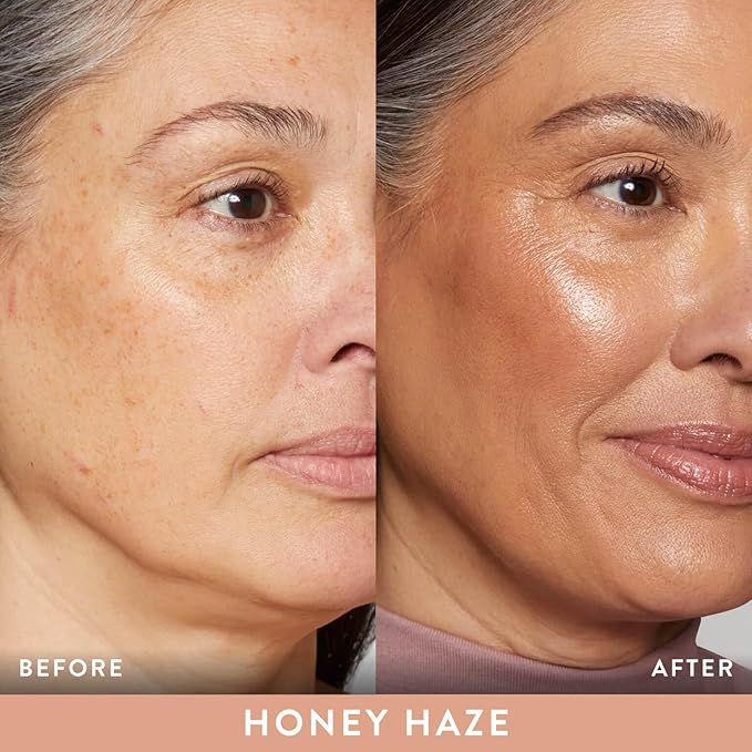 LAURA GELLER NEW YORK The Wonder Balm Complexion Enhancer - Hydrating Weightless Subtle Hint of Color + Glow for Mature Skin - Vegan Squalane - Apply to Cheeks & Lips (04 Honey Haze)-BrightBean Baby
