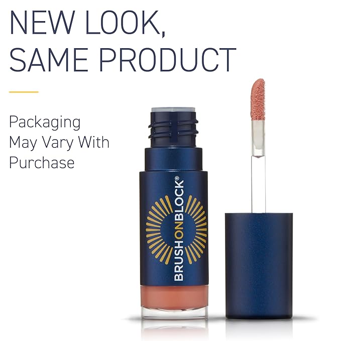 Brush On Block Sun Shine Protective Lip Oil SPF 30, Mineral Protection from UVA/UVB & Blue Light, Hydrating, Cruelty-Free, Gluten-Free, & Vegan, Coral-BrightBean Baby