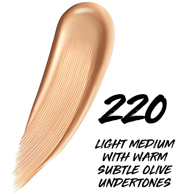 Maybelline Super Stay Up to 24HR Skin Tint, Radiant Light-to-Medium Coverage Foundation, Makeup Infused With Vitamin C, 220, 1 Count-BrightBean Baby