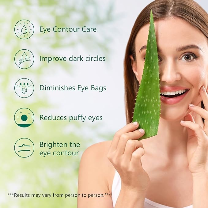 Aloe Vera Eye Serum Dark Circles Under Eye Treatment for Women to Reduce Appearance of Puffy Eyes Eye Bags Fine Lines and Wrinkles for All Skin Types, Beauty Skin Care Gift-BrightBean Baby