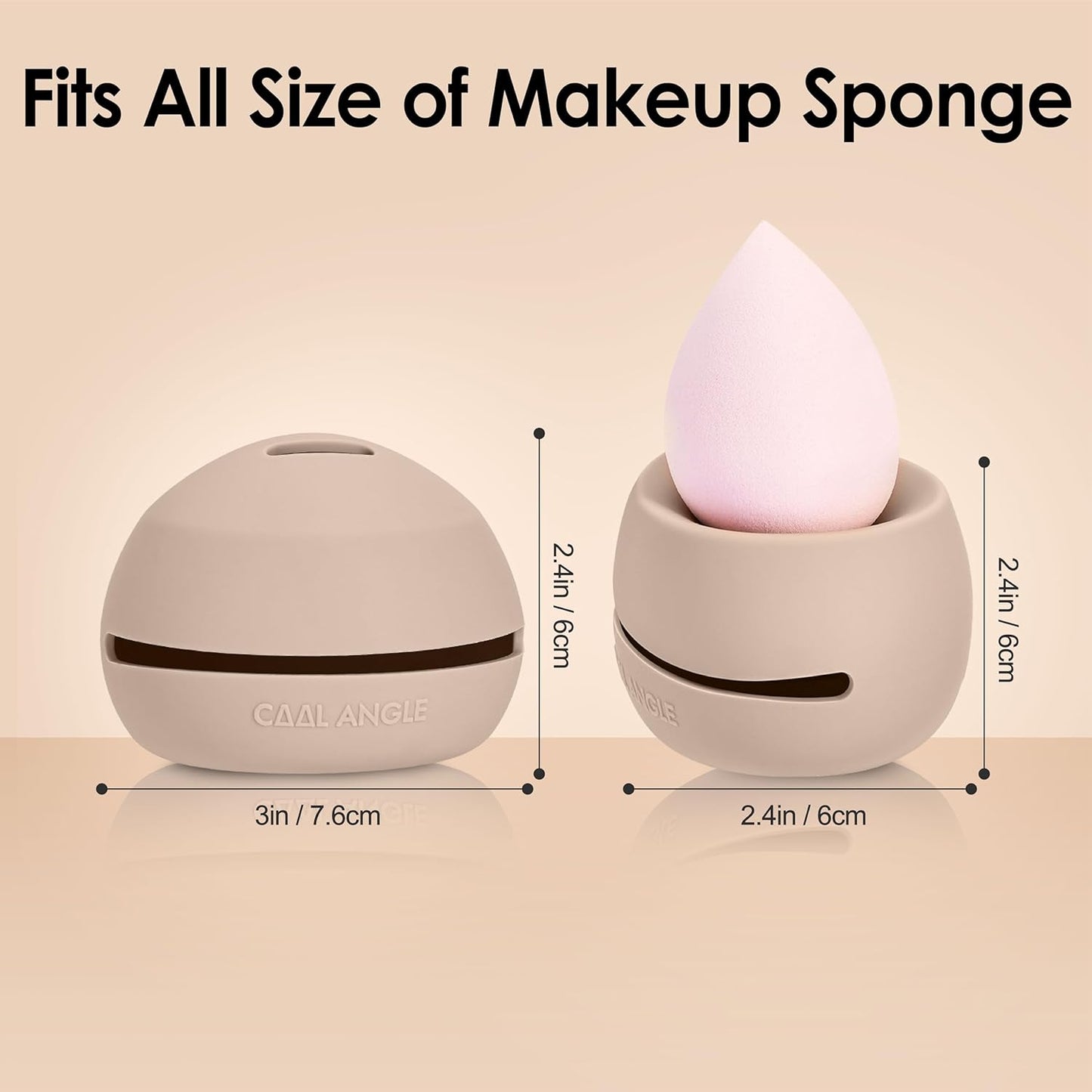 Makeup Sponge Holder Silicone Beauty Sponge Holder Makeup Blender Case for Travel 2 in 1 Stand Storage For Quick Drying Pink-BrightBean Baby