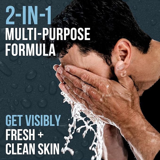 Premium Daily Power Scrub | 8 oz | Exfoliating Mens Face Wash | Deep Cleans + Prevents Breakouts | Face Wash Men's | Natural Ingredients | Made in USA-BrightBean Baby