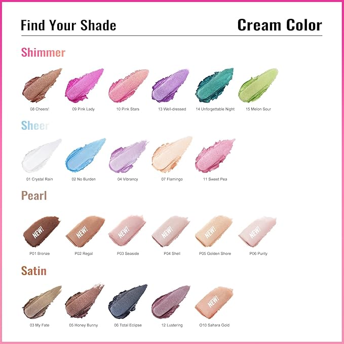 Oulac Light Golden Cream Eyeshadow also for Highlighter Large Capacity Highly Pigmented Eye Shadow Waterproof &Long Lasting with Moisturizing Formula P05