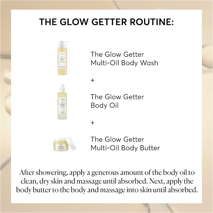 Naturium The Glow Getter Body Oil, Multi-Oil for Intense Nourishment, Hydrating & Moisturizing Formula, Vegan & Cruelty-Free, 3.4 oz-BrightBean Baby