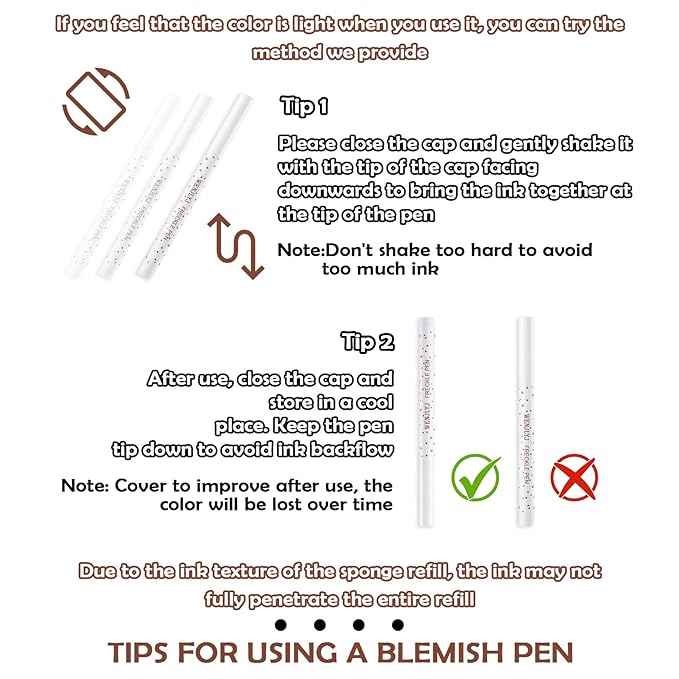 4 Colors Freckle Pen,Waterproof Freckle Makeup Pen,Lightweight Long Lasting Quick Dry Dot Spot Makeup Pen - Light Brown,Natural Coffee,Chestnut,Dark Brown-BrightBean Baby