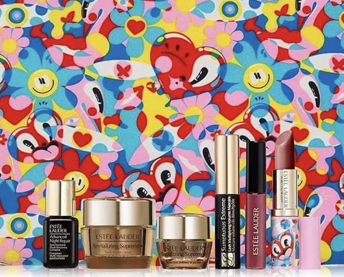 Estee Lauder 7 pieces Travel set Even-Tone, Lift & Glow with Full Size TOTE-BrightBean Baby