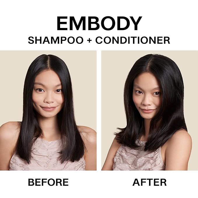 JVN Embody Volumizing Shampoo, Clean, Volume-Boosting Shampoo for All Hair Types, Clarifying, Adds Fullness and Restores Shine, Sulfate-Free, 10 Fluid Ounces-BrightBean Baby