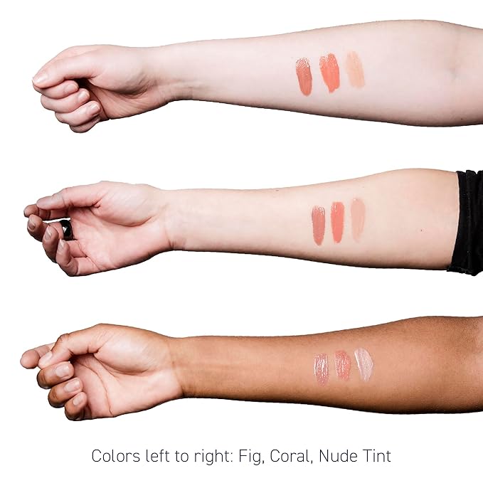 Brush On Block Sun Shine Protective Lip Oil SPF 30, Mineral Protection from UVA/UVB & Blue Light, Hydrating, Cruelty-Free, Gluten-Free, & Vegan, Nude-BrightBean Baby