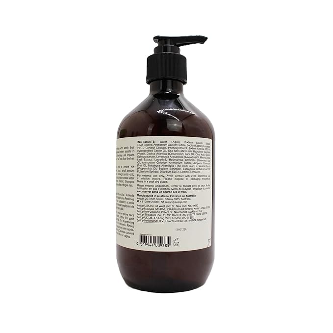 Aesop Classic Shampoo | Gentle Formulation | Leaves Hair Shiny, Soft, Freshened | Rosemary Leaf, Cedarwood Bark, Juniper Berry | 16.9 oz / 500mL-BrightBean Baby