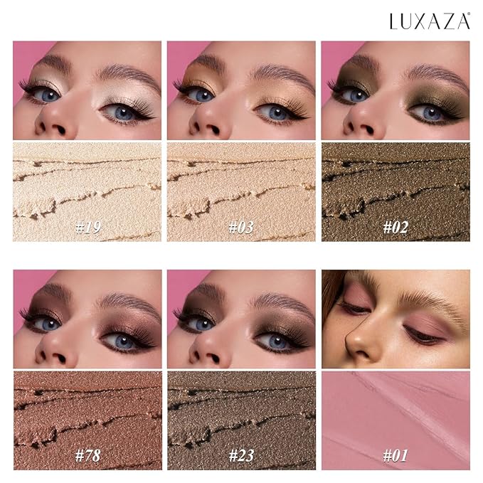 Neutral Eyeshadow Stick Makeup Set, Metallic Shimmer Matte Cream Eye Shadow Eyeliner Brightener Pencil Crayon - Classic 6PCS A003