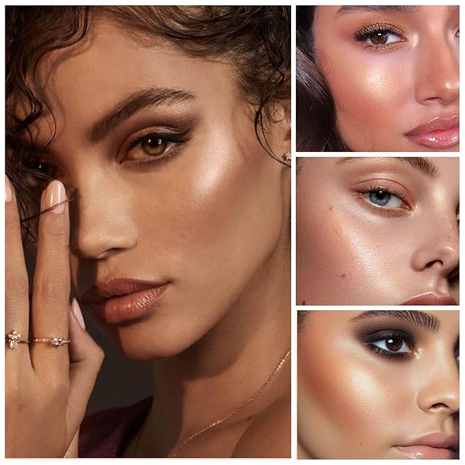 Polvo De Hadas Body Shimmer Glitter Highlighter Powder Makeup,High Gloss Sparkle for Face Body Hair,Create The Most Sparkly And Attractive Glitter Makeup - Bronze-BrightBean Baby