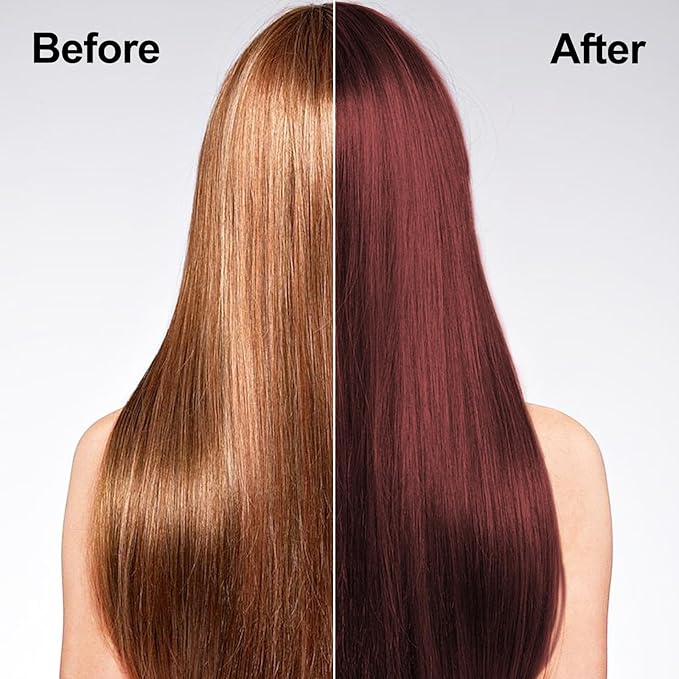 Dark Wine Red Hair Dye, Hair Dye Shampoo for Men and Women, Hair Color Shampoo for Home Use, Shampoo Para Canas, Hair Dye Shampoo 3 in 1, 16.9 Fl Oz (Dark Wine Red)-BrightBean Baby