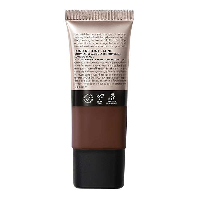 e.l.f. Soft Glam Foundation, Medium Coverage, Long-Lasting & Buildable Foundation For A Smooth, Satin Finish, Vegan & Cruelty-Free, 60 Rich Cool-BrightBean Baby