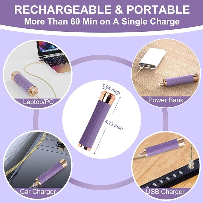 Facial Hair Remover for Women, Painless Rechargeable Hair Removal Device, Comes with 2 Replacement Heads, Portable Electric Shaver/Razors for Face, Chin, Upper Lip, arms (Orange)