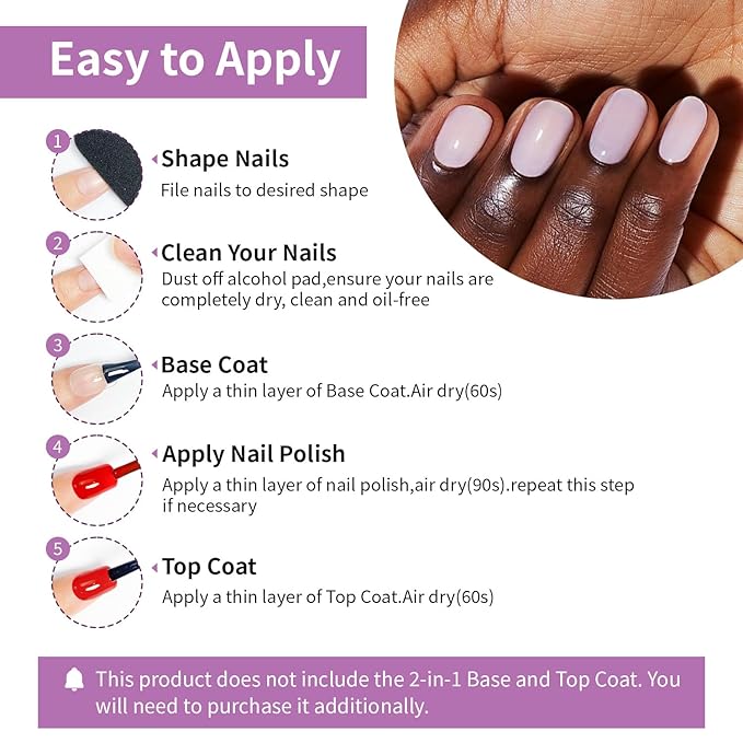 10ml Nude Pink Nail Polish Set 6 Colors Brown Red Purple All Seasons Neutral Color Quick Dry Nail Polish Set for Women Salon DIY Nail Art-BrightBean Baby
