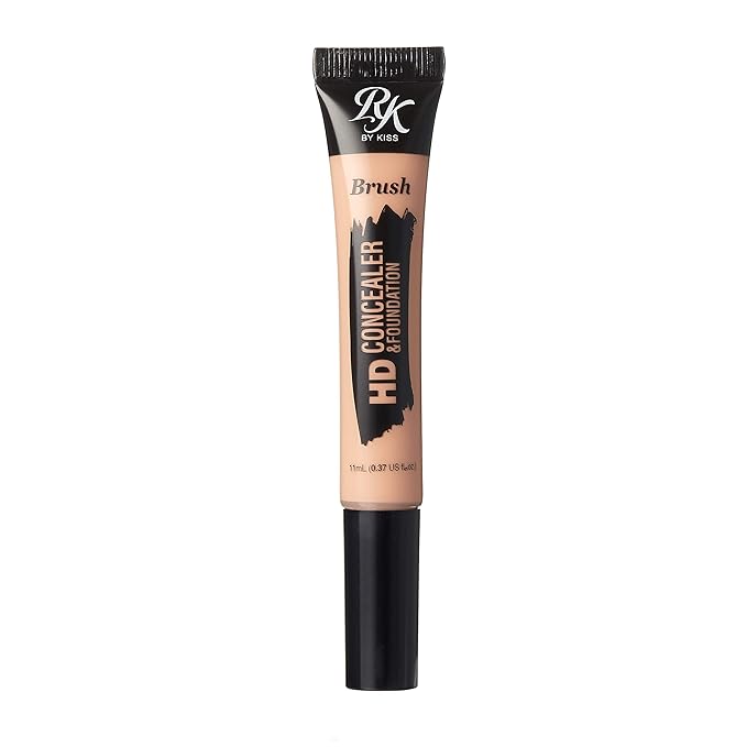 Ruby Kisses HD Concealer & Foundation Brush Flawless Full Coverage Face Makeup Lightweight Highlighter Long Lasting Under Eye Conceals Contour Corrector (Nude)-BrightBean Baby