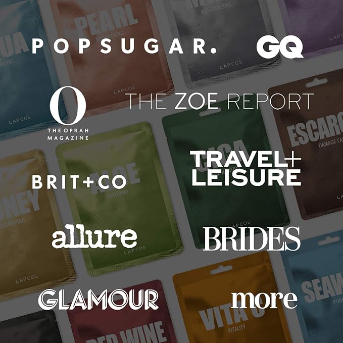 LAPCOS Collagen Sheet Mask, Firming Daily Face Mask with Collagen Peptides for Anti-Aging, Helps to Minimize Wrinkles, Restores Skin Elasticity & Firmness, Korean Beauty Favorite, 5-Pack-BrightBean Baby