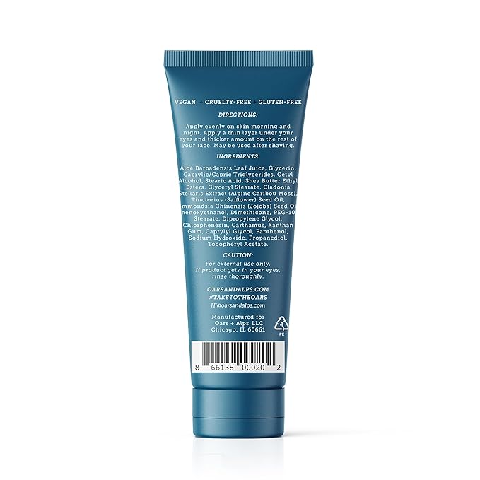 Oars + Alps Face Moisturizer and Eye Cream, Hydrates Skin with Shea Butter and Jojoba Oil, Anti Aging, Vegan and Gluten Free-BrightBean Baby