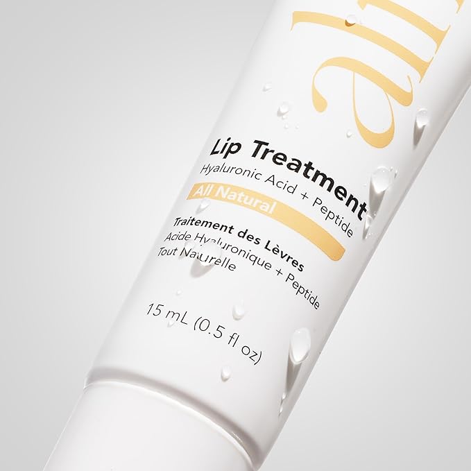 Alfie Hyaluronic Acid Lip Booster -Natural Flavor -15ml/0.5 Fl. Oz -Peptide Lip Treatment -Lip Plumper and Filler -Lip Serum and Moisturizer -Lip Volume Hydrating Treatment -Vegan Friendly, Non-Toxic-BrightBean Baby