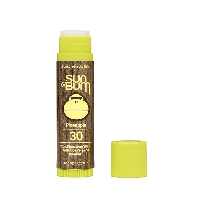 Sun Bum SPF 30 Sunscreen Lip Balm | Vegan and Cruelty Free Broad Spectrum UVA/UVB Lip Care with Aloe and Vitamin E for Moisturized Lips | Pineapple Flavor |.15 oz-BrightBean Baby