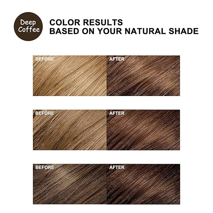 Dark Brown Hair Dye Shampoo 3 in 1 for Gray Coverage for Women Instant Natural Hair Color Shampoo Semi Permanent 500ML - Champu Para Canas Mujer-BrightBean Baby