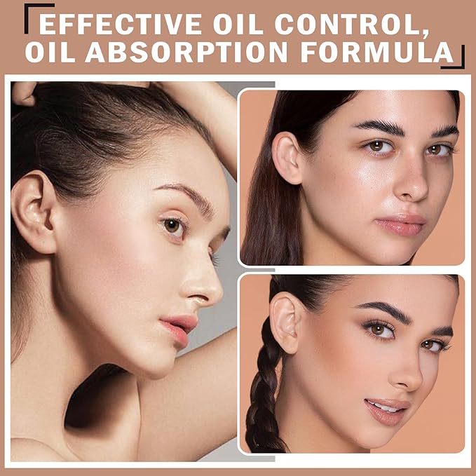 Mineral Sunscreen Setting Powder Mineral Brush Powder SPF 35 PA+++ Oil Control Matte Effect Lightweight Breathable Translucent Powder Setting Powder Sunscreen Makeup for Face with Brush - 02 Fair-BrightBean Baby
