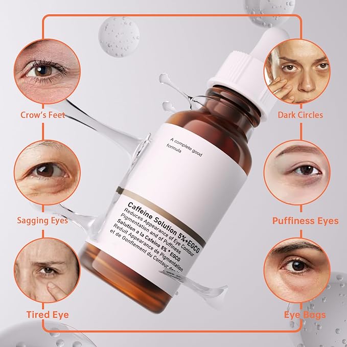 The Caffeine Solution 5% + EGCG,Reduces Appearance of Eye Contour Pigmentation and Puffiness,Under Eye Serum (30ml) Caffeine For Face Moisturizing Serum (1)-BrightBean Baby