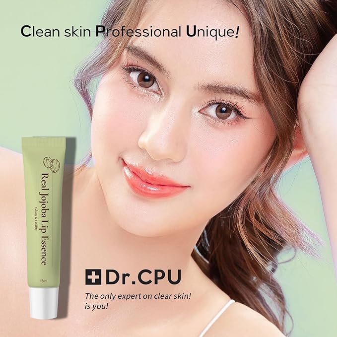 Real Jojoba Lip Essence Serum Moisturizing Formula - Natural Ingredients, Hydrating, Anti-Aging, Non-Sticky, 0.5 Fl oz Travel Size-BrightBean Baby