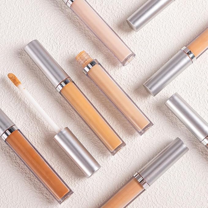 Kaely 2Pcs Hydrating Concealer Wand,Full Coverage Liquid under Eye Concealer,Long Lasting Waterproof Primer Makeup for Dark Circles and Puffiness Trouble Spots Redness,Eye Ring corrector de ojeras 08-BrightBean Baby