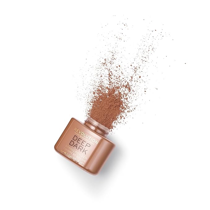 Revolution Beauty, Loose Baking Powder, Makeup Setting Powder, Long Lasting Coverage, Mattifies & Reduces Shine, Deep Dark, 1.13 Oz-BrightBean Baby