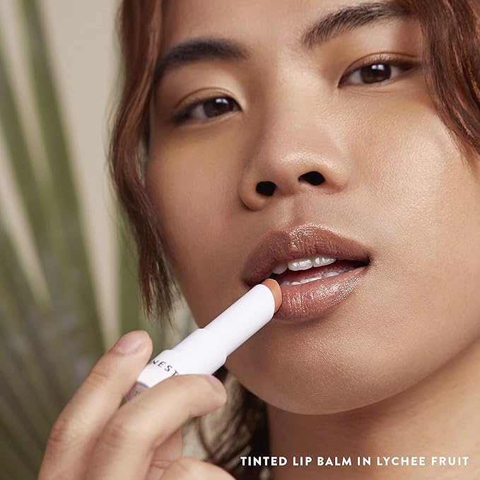 Honest Beauty Tinted Lip Balm | Antioxidant-rich Acai Extracts + Avocado Oil | EWG Certified, Vegan, Cruelty Free | White Nectarine-BrightBean Baby