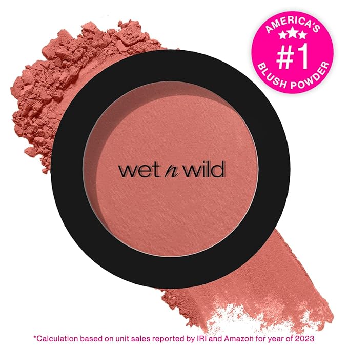 wet n wild Color Icon Blush, Effortless Glow & Seamless Blend infused with Luxuriously Smooth Jojoba Oil, Sheer Finish with a Matte Natural Glow, Cruelty-Free & Vegan - Bed of Roses-BrightBean Baby