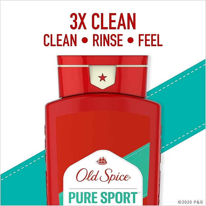 Old Spice Body Wash for Men, High Endurance Pure Sport, 24 Fl Oz (Pack Of 4)-BrightBean Baby